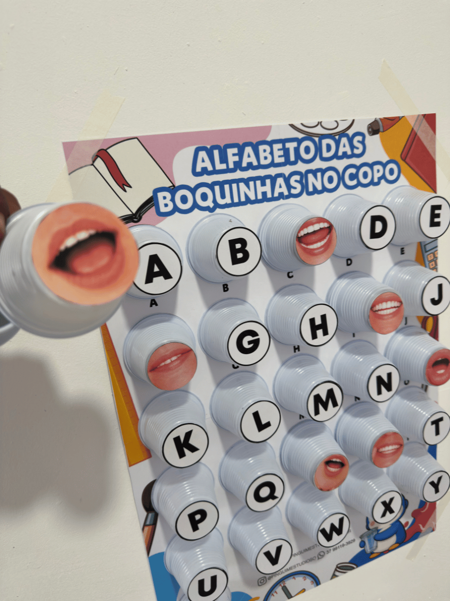 ALFABETO DAS BOQUINHAS NO COPO