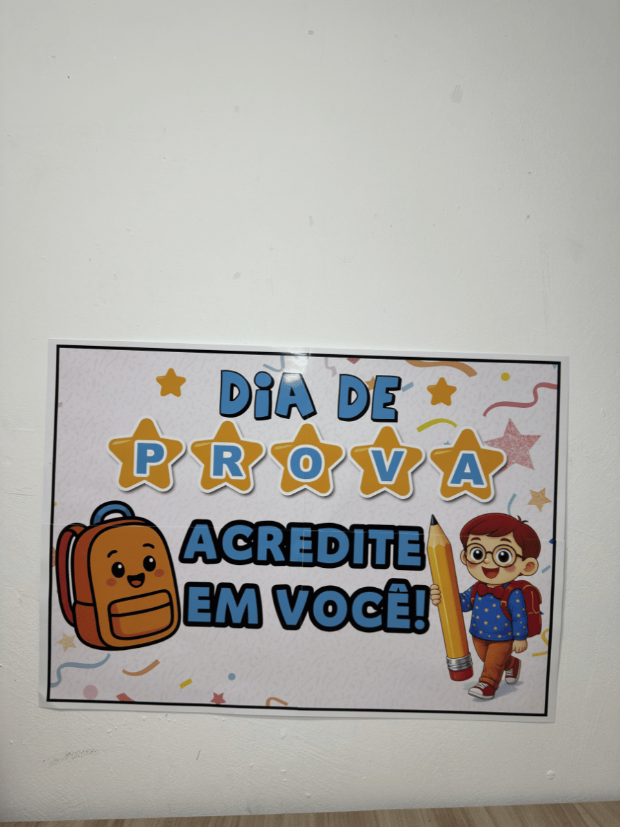 CARTAZ DIA DE PROVA