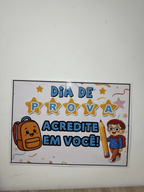 CARTAZ DIA DE PROVA