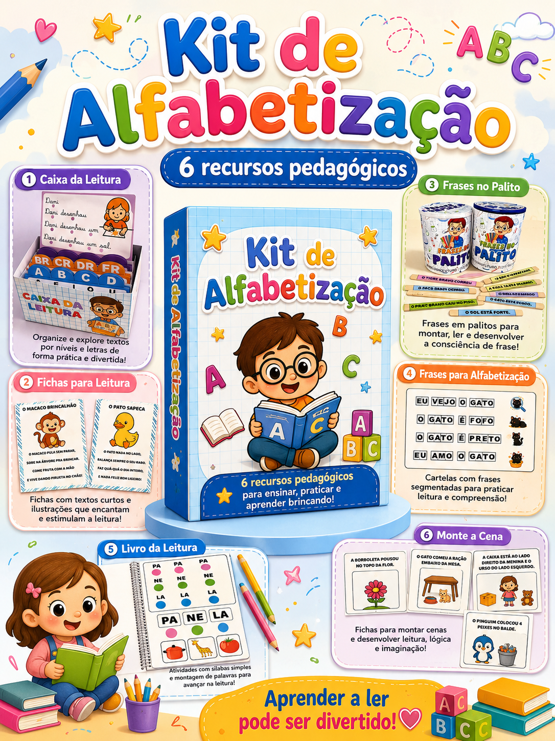 Kit de Alfabetização 6 Recursos
