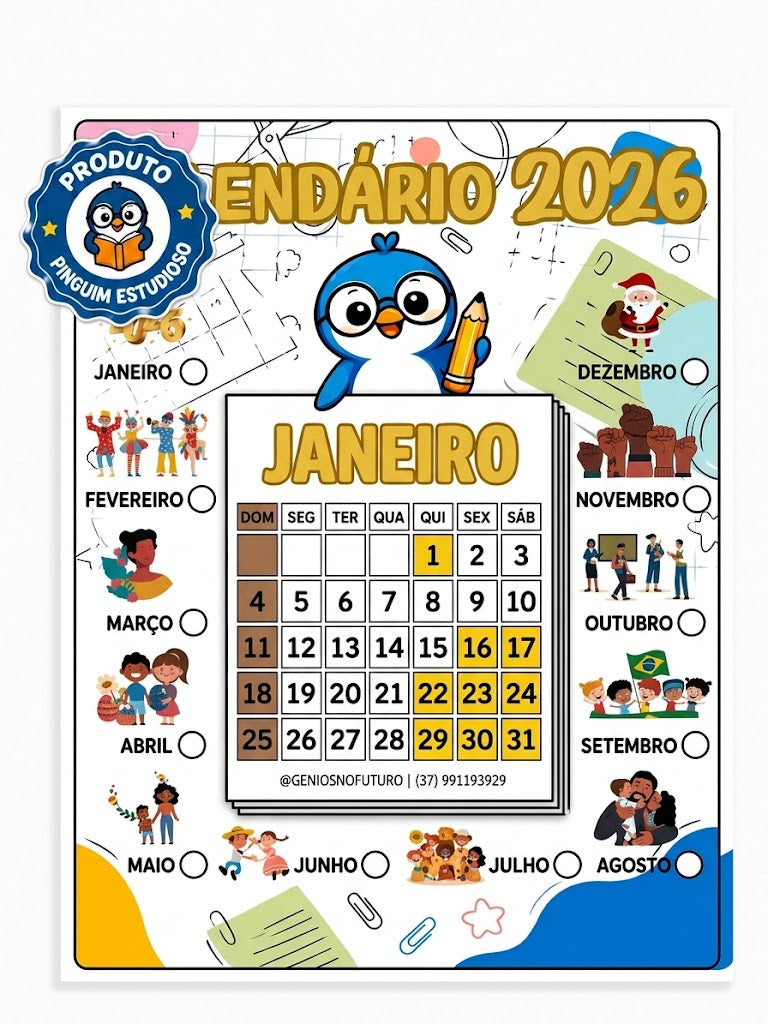 CALENDÁRIO 2026 2