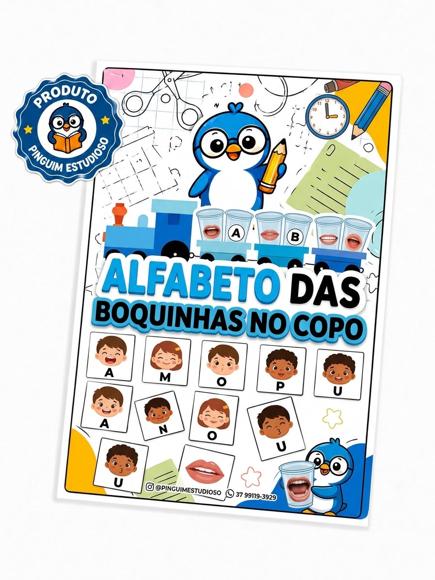 ALFABETO DAS BOQUINHAS NO COPO