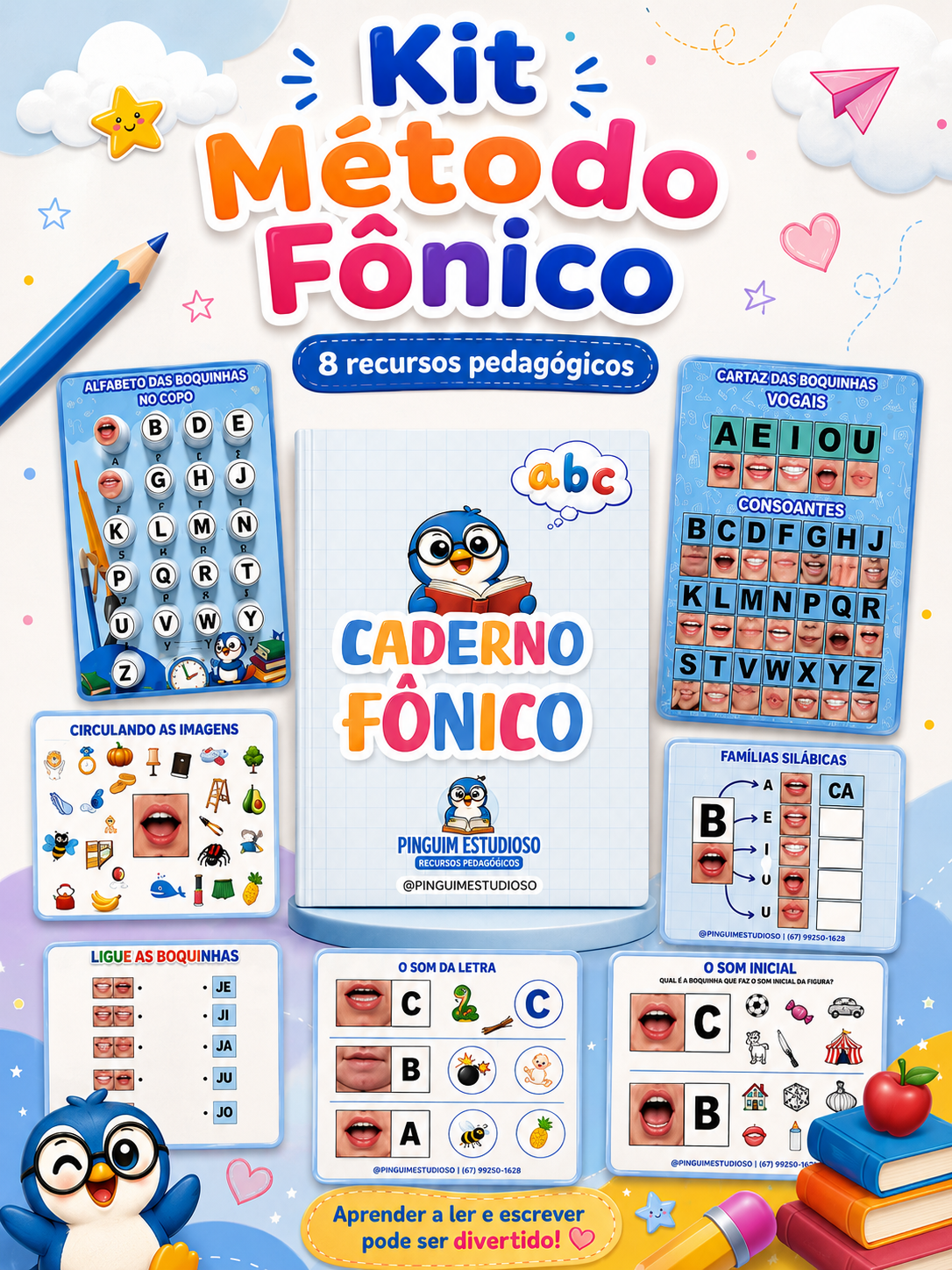 Kit Método Fônico 7 Arquivos